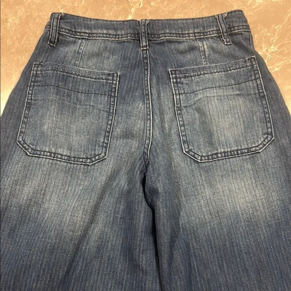 Free People Charlie Wide Leg Pleated Blue Jeans LIKE NEW We the Free - Picture 5 of 16